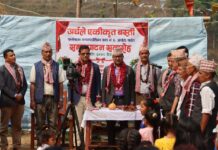 फलेवासमा बन्यो नमूना एकीकृत बस्ती सांसद गिरीद्धारा उद्घाटन